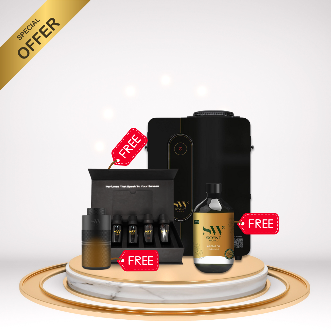 ScentWorld S200 car diffuser bundle contain free car diffuser and car fragrance oil box with 500 ml fragrance oil — Scent World UAE