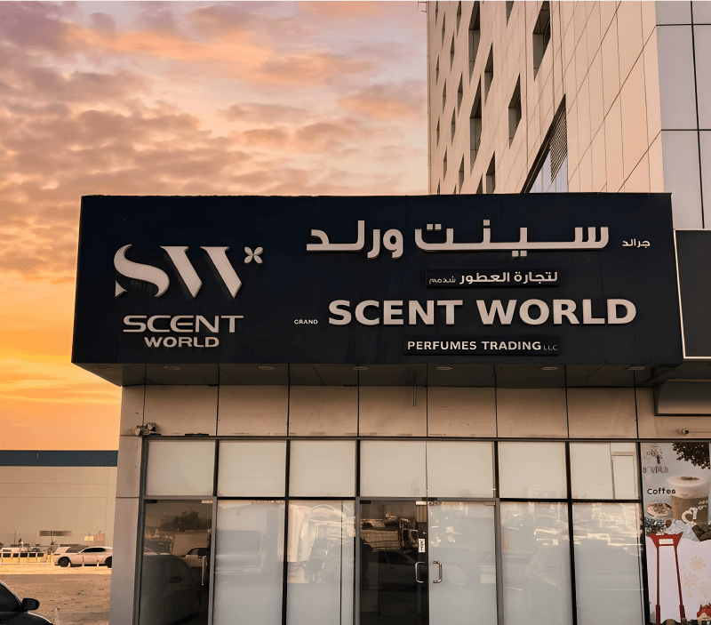 Scent World showroom and diffuser range — Al Qusais Industrial Area 5, Dubai